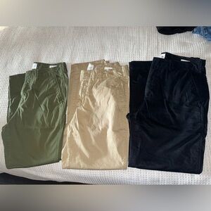 GAP Factory Women's Chinos - Green, Tan, and Black BUNDLE
